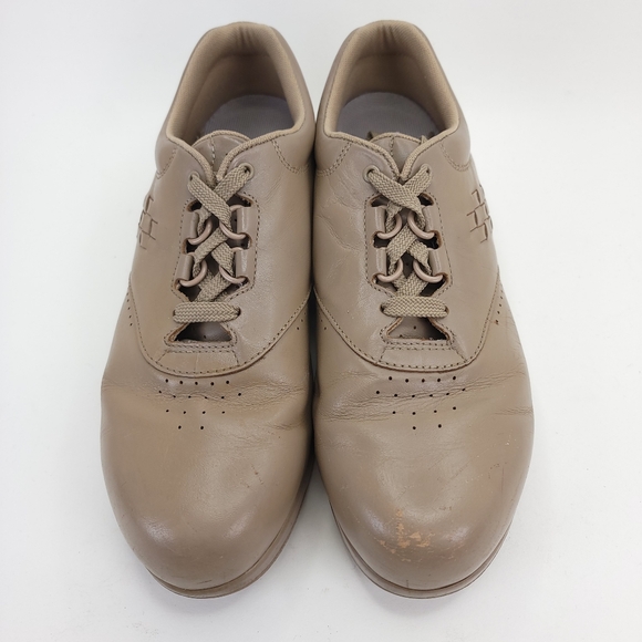 SAS Free Time Leather Diabetic Walking Shoes Grey Lace Up Womens Size 9 - Picture 2 of 7